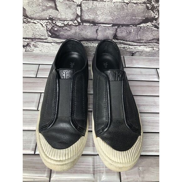 Frye Black Leather Slip On Comfort Casual Sneakers Shoes Women Sz 7M US/38EU - Picture 13 of 16